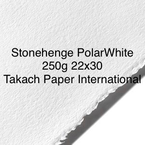 Stonehenge Paper Sheets - Polar White - 250 GSM - 22 x 30
