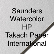 Saunders Waterford Watercolor Paper - 22 x 30, White, 90 lb, Hot Press, Single Sheet